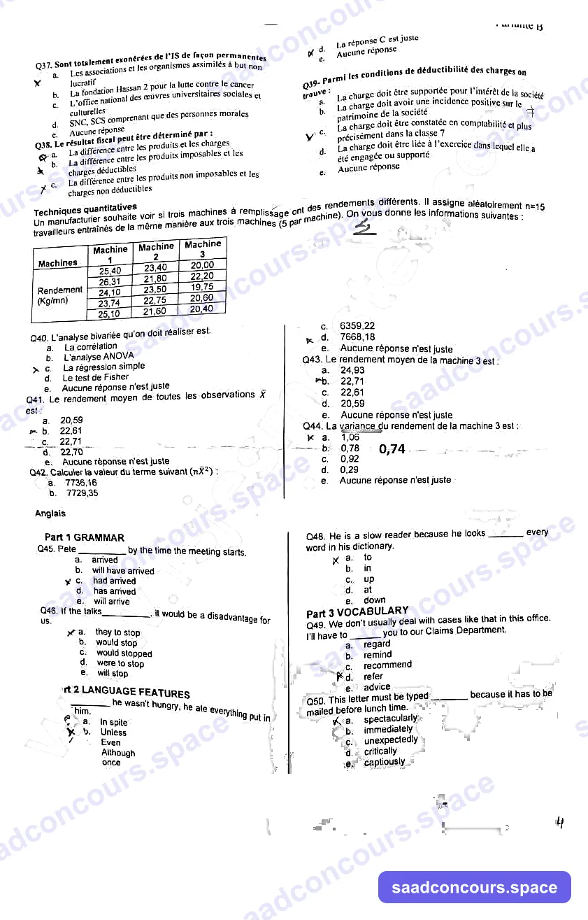 Extrait scanné — Faculté d'Économie et de Gestion Béni Mellal (Sultan Moulay Slimane) 2022